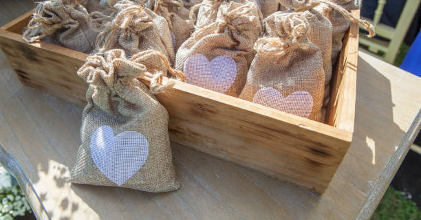 bolsa yute para arroz en la boda