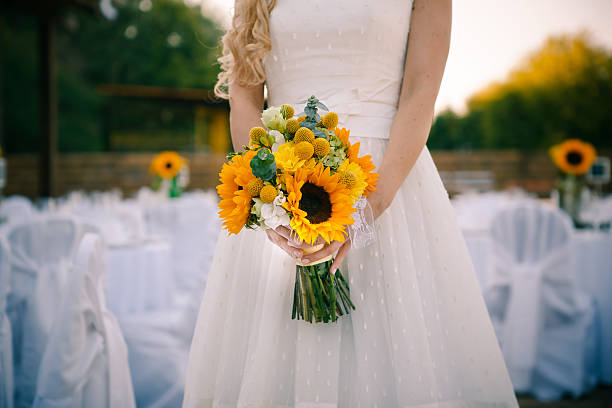 Ramo de novia Girasoles y Solidago