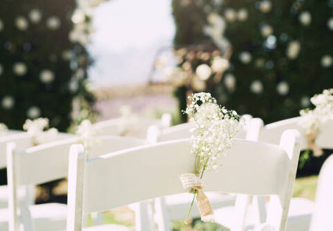 decoración boda en la montaña