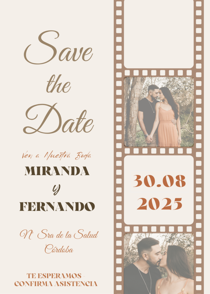 SAVE THE DATE, INVITACIÓN DIGITAL, invitacion DIY