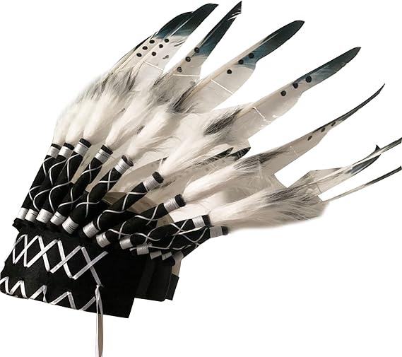 Tocado indio para niños, diadema de plumas, tocado indio, accesorios para fotos, estilo indio, para fiestas, accesorios de fotografía, festivales, juego de regalo