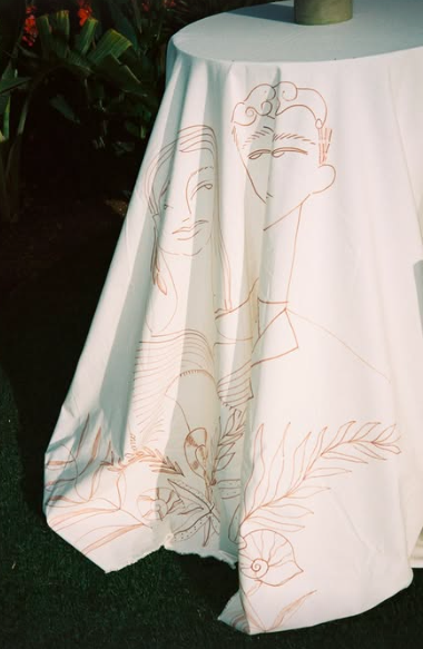 mantel personalizado, invitacion personalizada, trend viral, como pintar un mantel, como decorar una boda, 